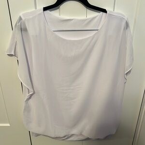 Amazon white blouse with sheer overlay size XL